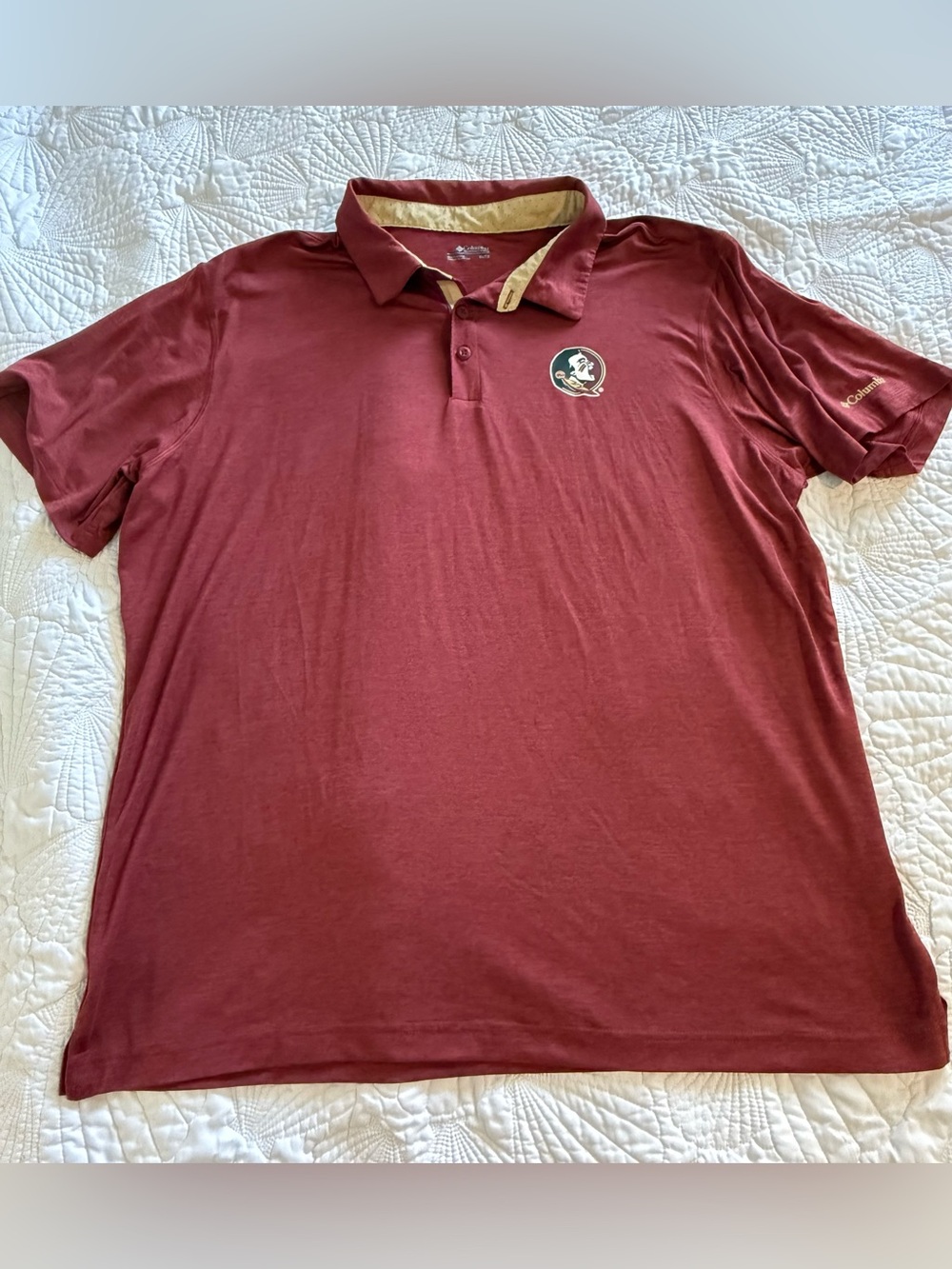 Columbia Men's Maroon Florida State Seminoles Polo Shirt XL